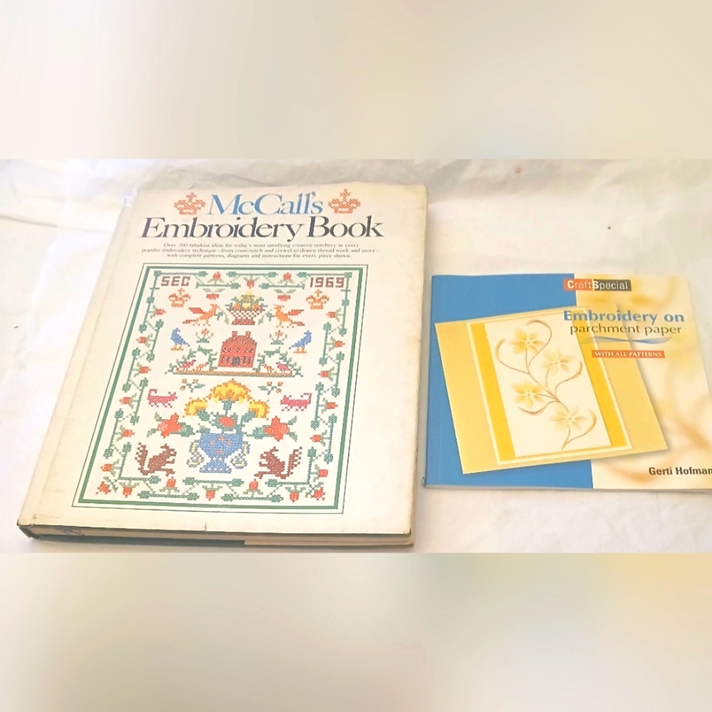 Two Books. DIY. EMBROIDERY.